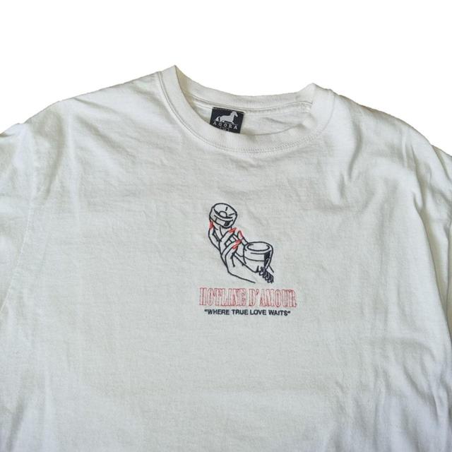 Agora Men's T-shirt - White/Red - M on Productcaster.