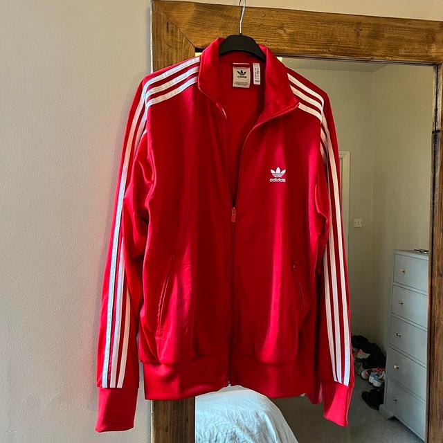 Adidas Originals Men's Varsity Jacket - Red - M on Productcaster.