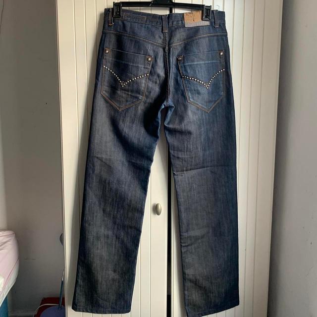 Vintage Women's Low rise Jeans - Blue/Navy - 32" on Productcaster.