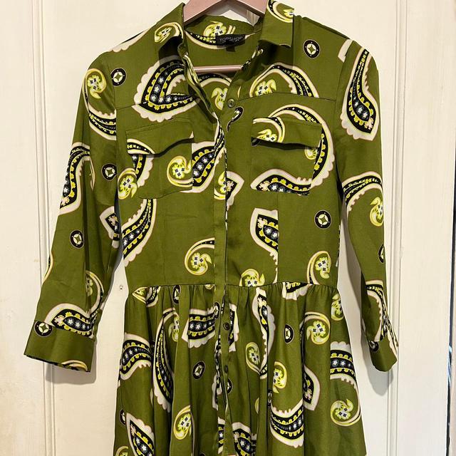 Topshop Women's Dress - Green/Multi - 8 on Productcaster.