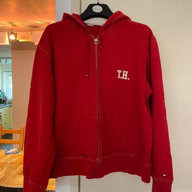 Tommy Hilfiger Men's Hoodie - Red - XL on Productcaster.