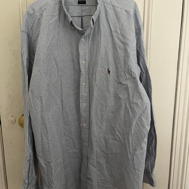 Ralph Lauren Men's Shirt - White/Blue - XL on Productcaster.