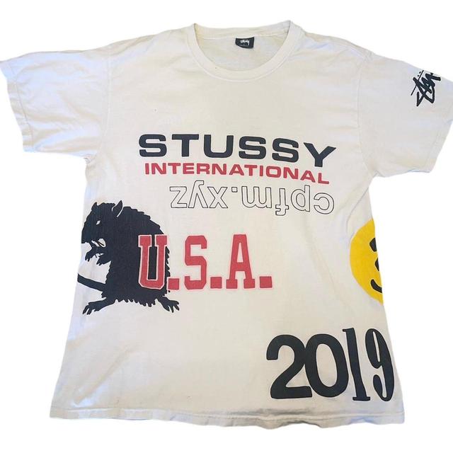 Stüssy Men's T-shirt - White/Multi - L on Productcaster.