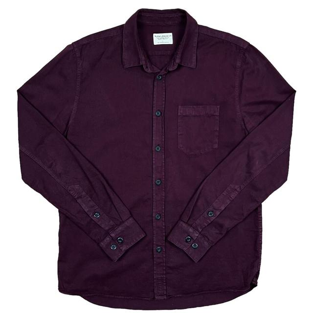 Nudie Jeans Men's Shirt - Burgundy - L on Productcaster.