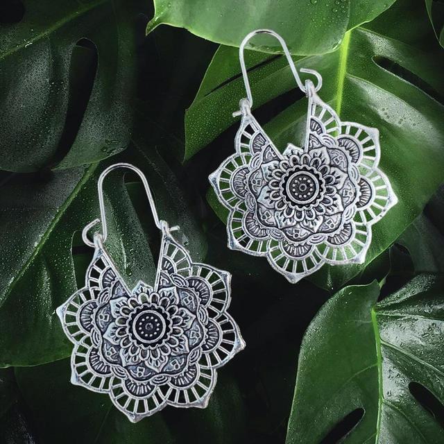 Handmade Women's Earrings - Silver on Productcaster.