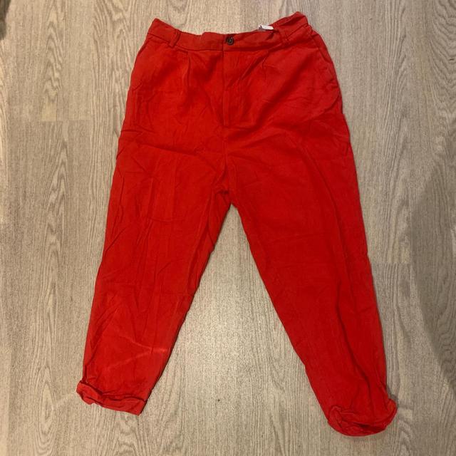 Zara Women's Trousers - Red - UK 10 on Productcaster.