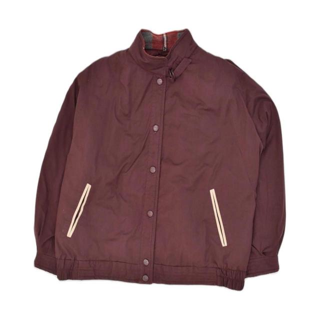 Vintage Women's Bomber Jacket - Burgundy - L on Productcaster.