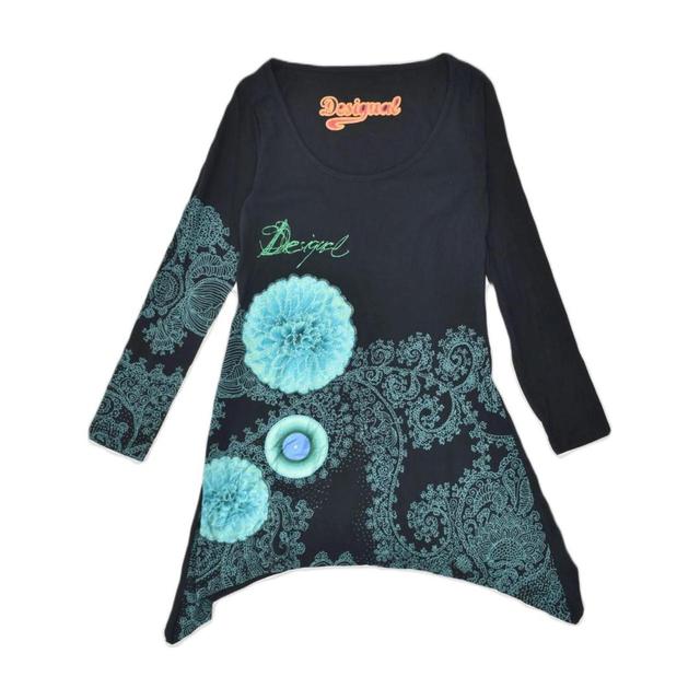 Desigual Women's T-shirt - Blue/Navy - S on Productcaster.