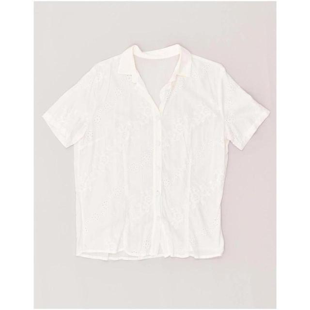 Vintage Women's Blouse - White - L on Productcaster.