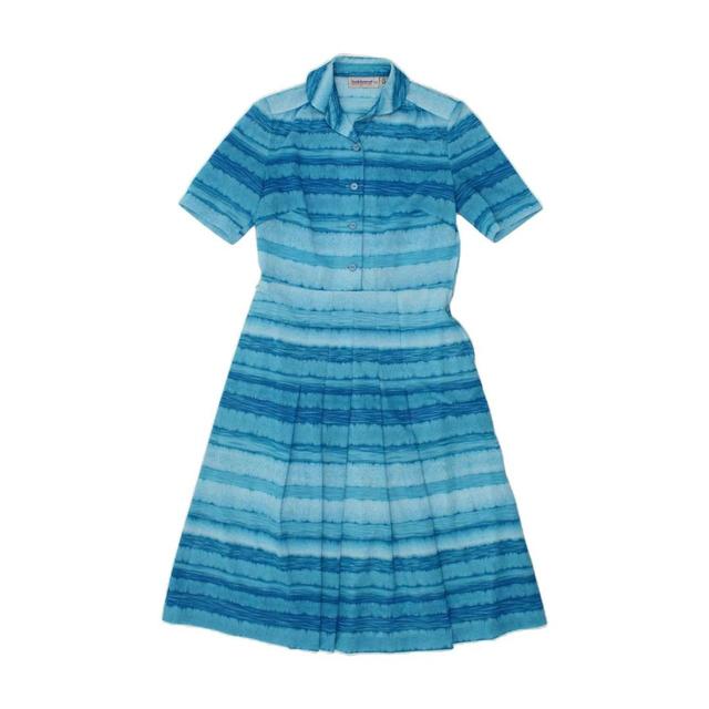 Vintage Women's Shirt Dress - Blue - M on Productcaster.