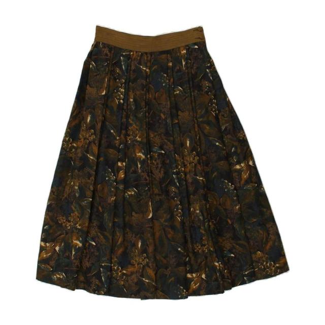 Vintage Women's Polyester Skirt - Brown - M on Productcaster.