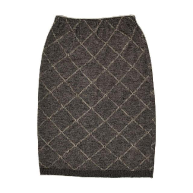 Vintage Women's Wool Skirt - Grey - S on Productcaster.