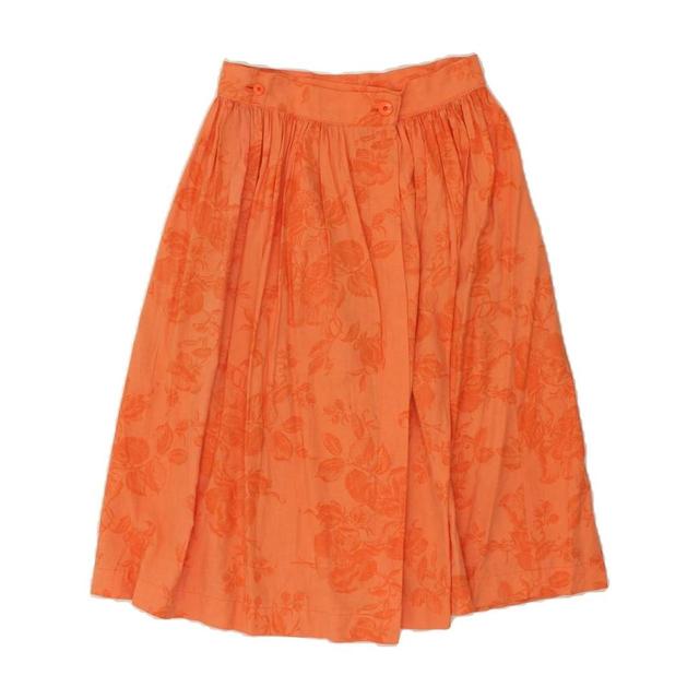 Vintage Women's Midi Skirt - Orange - S on Productcaster.