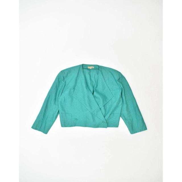 Vintage Women's Tailored jacket - Green - M on Productcaster.