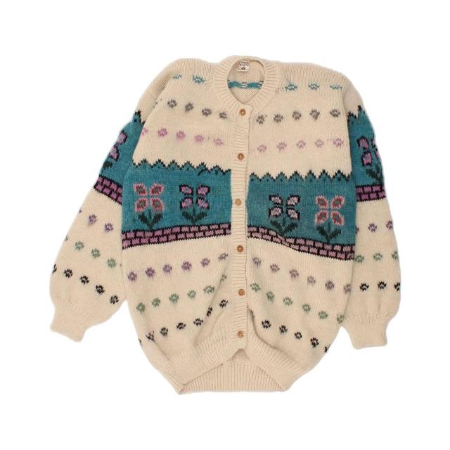 Vintage Women's Cardigan - Cream - L on Productcaster.