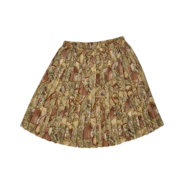 Vintage Women's Polyester Skirt - Brown - M on Productcaster.