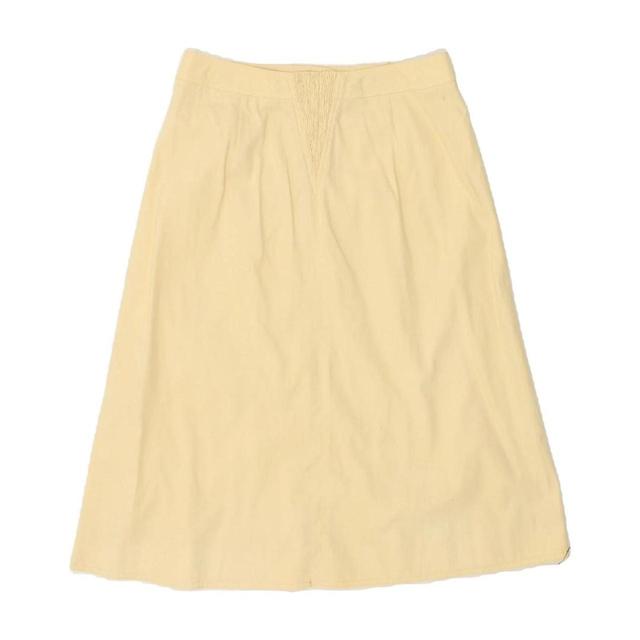 Vintage Women's Midi Skirt - Yellow - M on Productcaster.