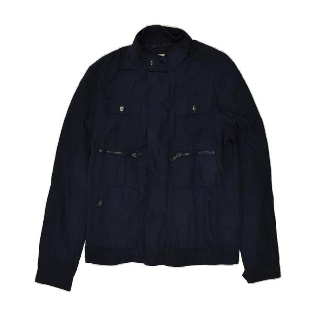 Vintage Men's Polyester Jacket - Blue/Navy - M on Productcaster.