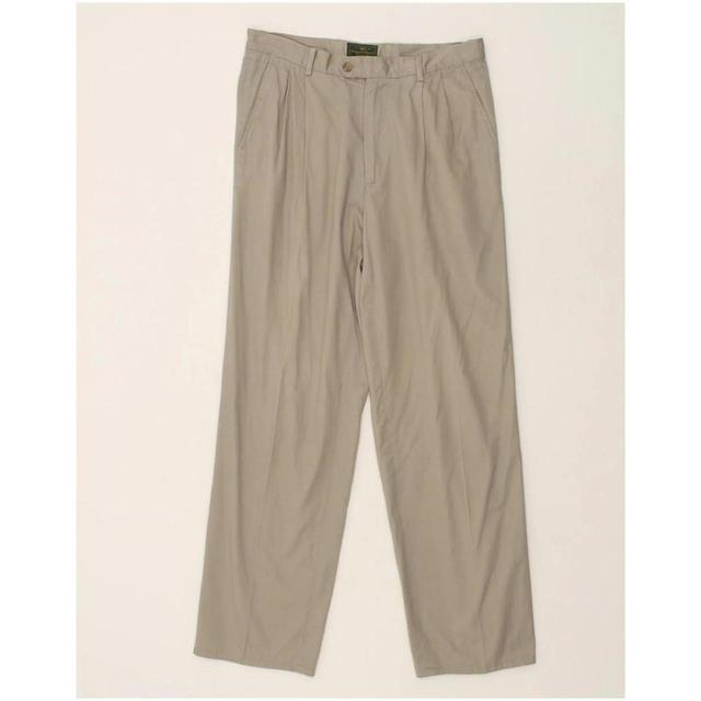 Vintage Men's Chino Trousers - Grey - L on Productcaster.