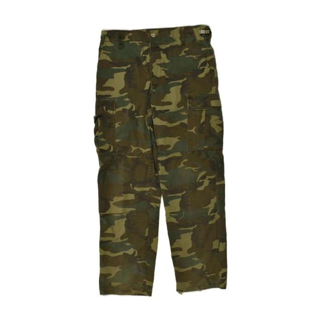 Vintage Men's Cargo Trousers - Green - 39" on Productcaster.