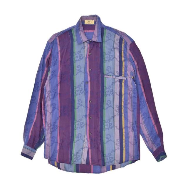 Vintage Men's Polo shirt - Purple - L on Productcaster.