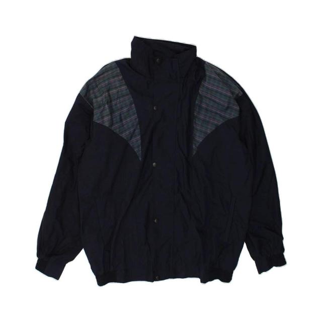 Vintage Men's Bomber Jacket - Blue/Navy - XL on Productcaster.