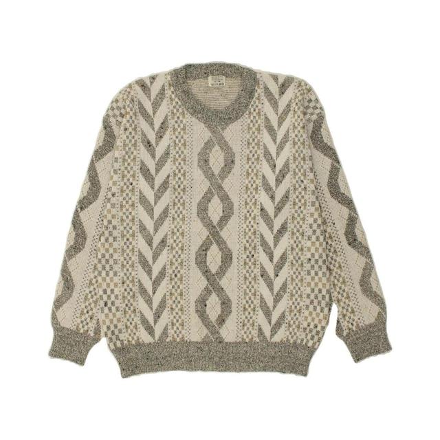 Vintage Men's Jumper - Grey - L on Productcaster.