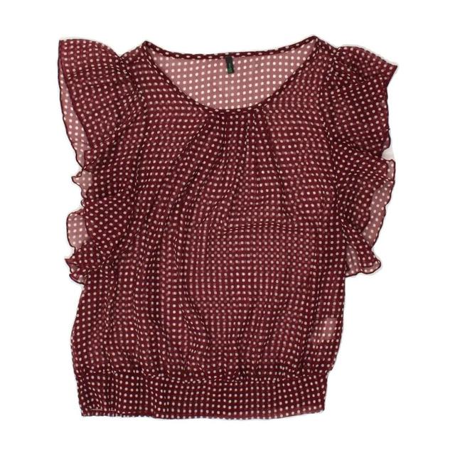 Benetton Women's Blouse - Burgundy - M on Productcaster.