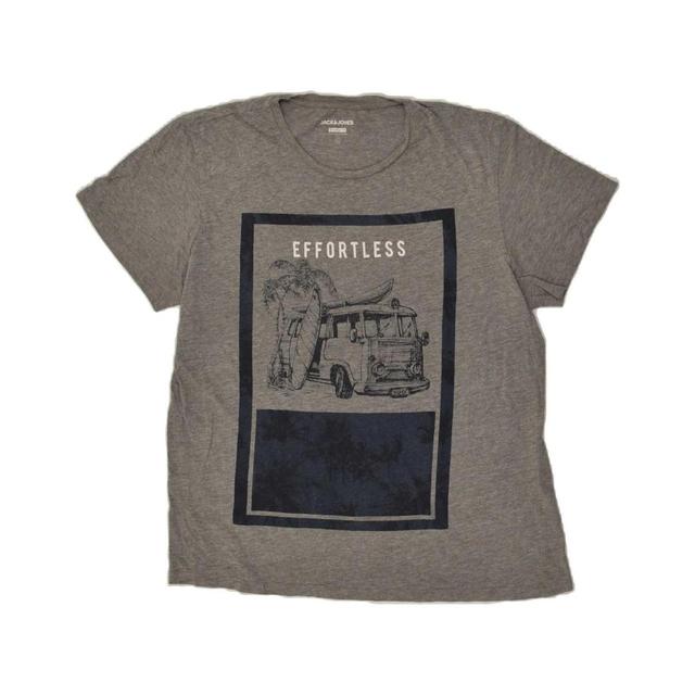 Jack & Jones Men's T-shirt - Grey - XL on Productcaster.