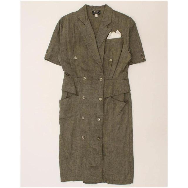 Vintage Women's Shirt Dress - Green - L on Productcaster.