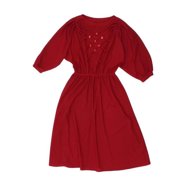 Vintage Women's A-line Dress - Red - S on Productcaster.