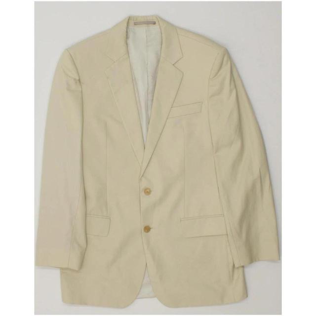 Vintage Men's Tailored jacket - White - S on Productcaster.