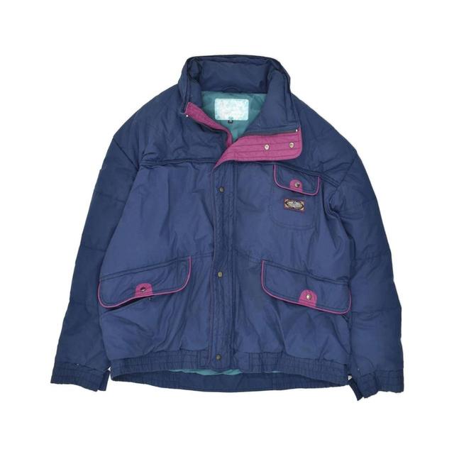 Vintage Men's Polyester Jacket - Blue/Navy - XL on Productcaster.