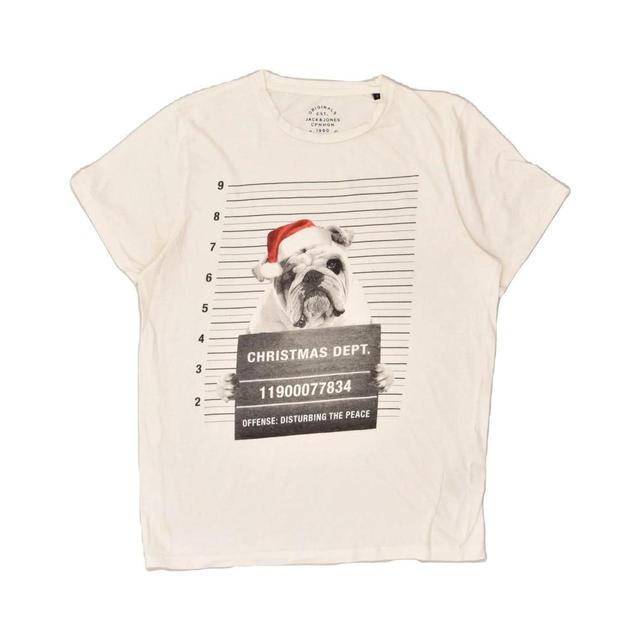 Jack & Jones Men's T-shirt - White - M on Productcaster.