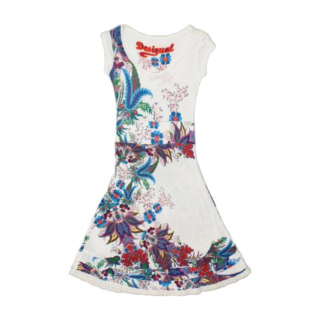 Desigual Women's A-line Dress - White - S on Productcaster.