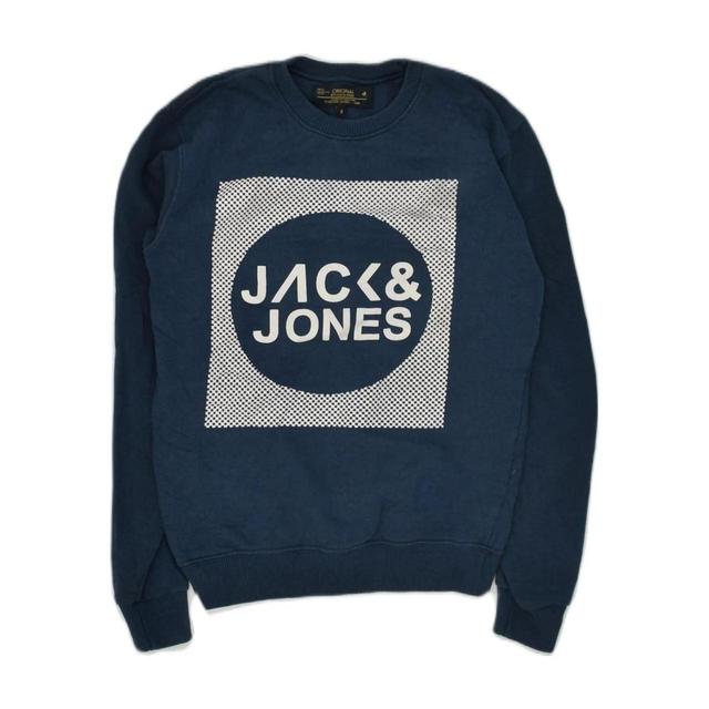 Jack & Jones Men's Sweatshirt - Blue/Navy - M on Productcaster.