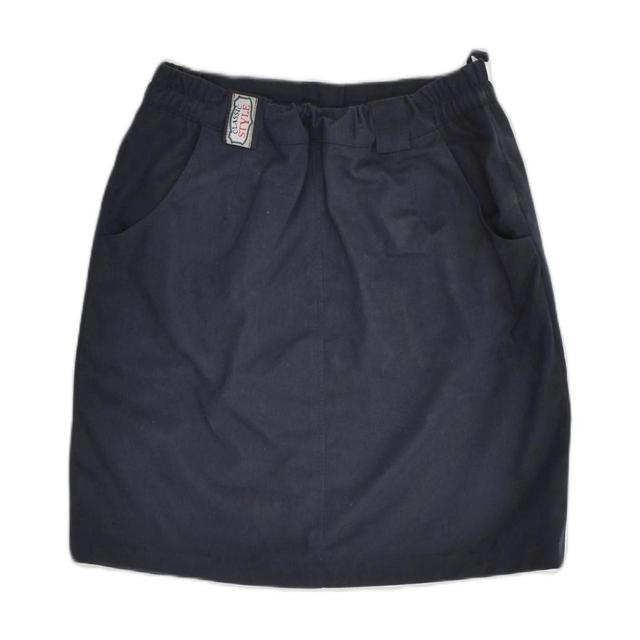 Vintage Women's Mini Skirt - Blue/Navy - M on Productcaster.