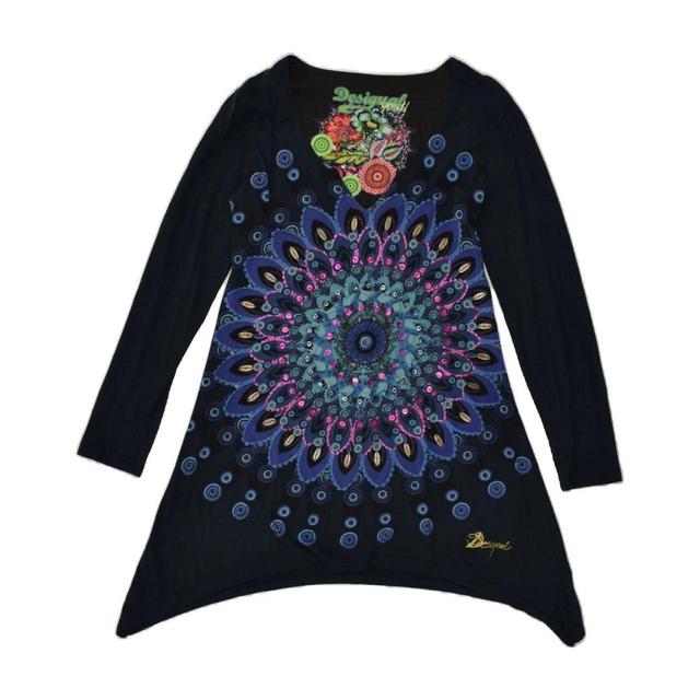 Desigual Women's T-shirt - Blue/Navy - M on Productcaster.