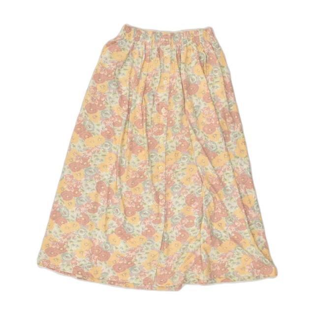 Vintage Women's Cotton Skirt - Cream - S on Productcaster.