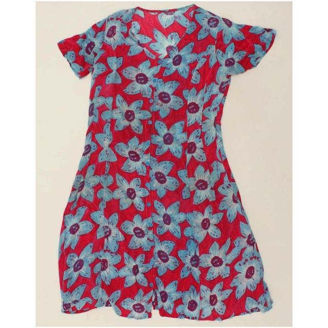 Vintage Women's Shirt Dress - Red - L on Productcaster.