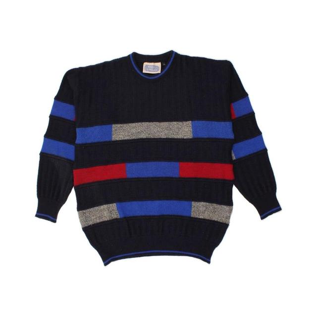 Vintage Men's Jumper - Blue/Navy - XXL on Productcaster.