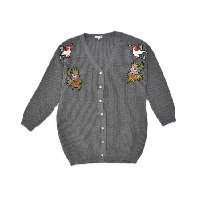 Vintage Women's Cardigan - Grey - S on Productcaster.