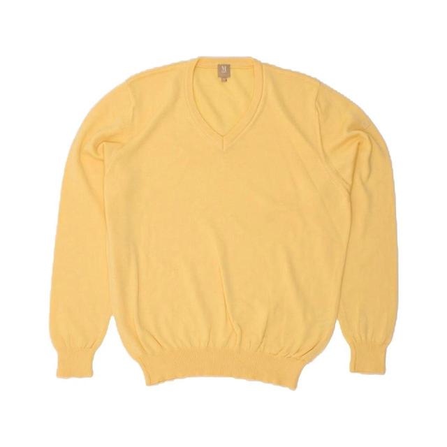 Vintage Men's Jumper - Yellow - M on Productcaster.