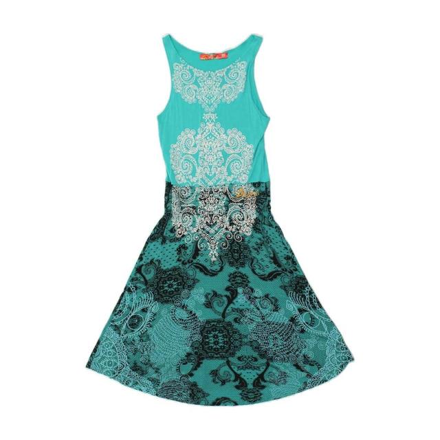 Desigual Women's A-line Dress - Blue/Green - XS on Productcaster.