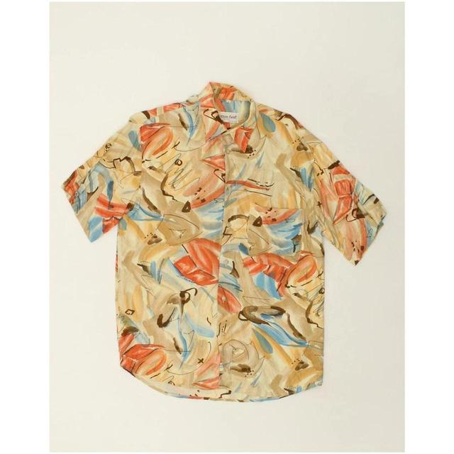 Vintage Men's Polo shirt - Cream - S on Productcaster.