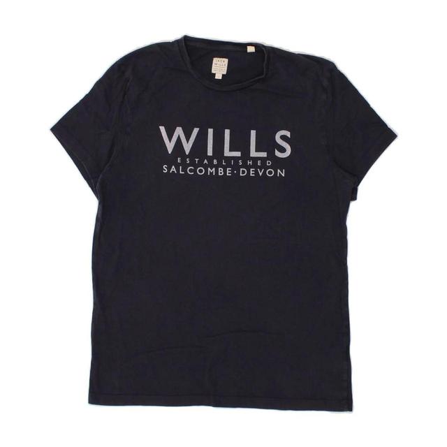 Jack Wills Men's T-shirt - Blue/Navy - S on Productcaster.