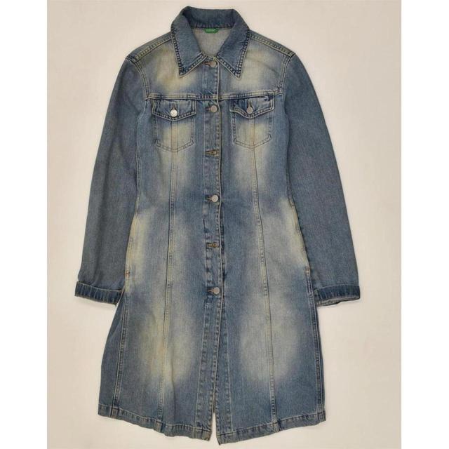 Benetton Women's Denim Coat - Blue - M on Productcaster.