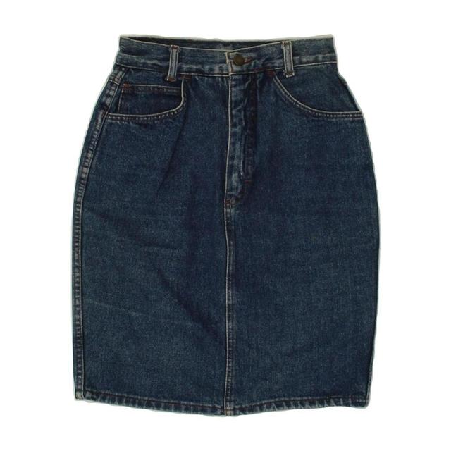 Vintage Women's Denim Skirt - Blue - XS on Productcaster.