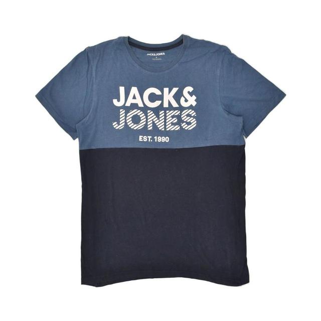 Jack & Jones Men's T-shirt - Blue/Navy - M on Productcaster.