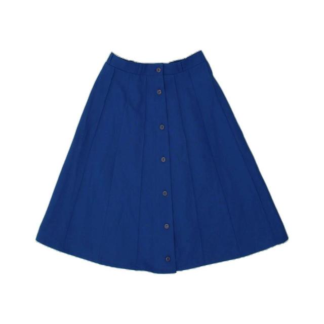 Vintage Women's Polyester Skirt - Blue - M on Productcaster.